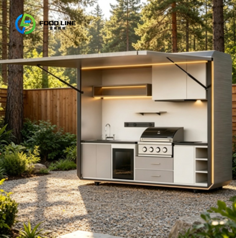 Outdoor Kitchen Power - Cocina Exterior de Acero con Energía