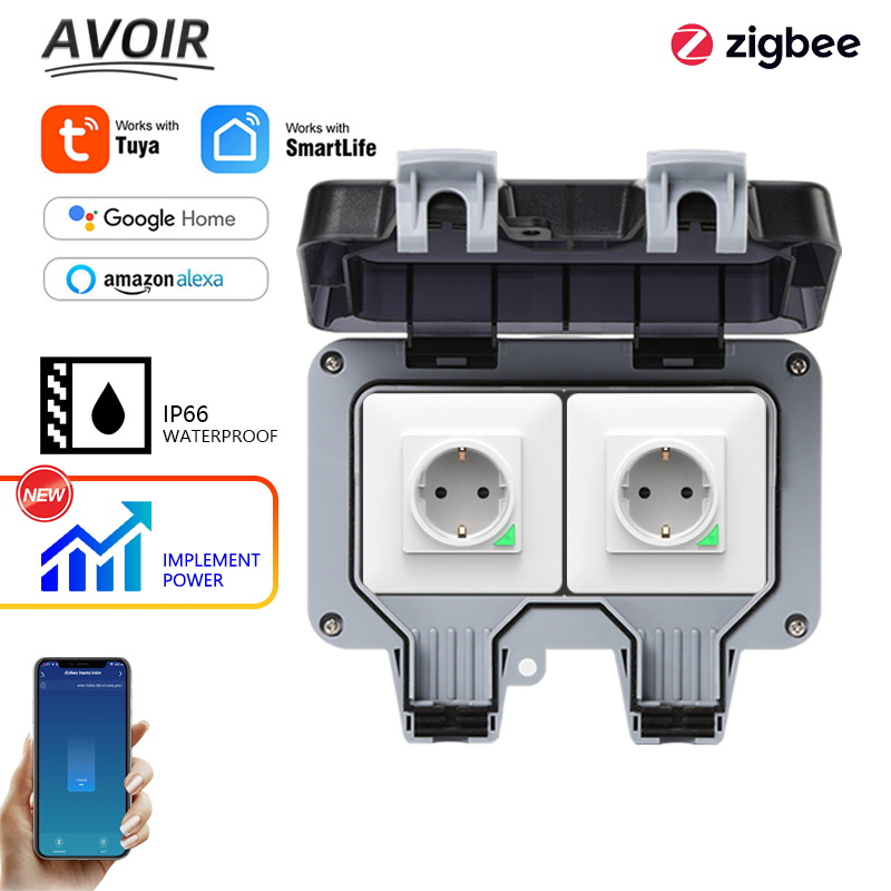 Outdoor Power Quincy - Avoir Tuya Zigbee enchufes eléctricos IP66