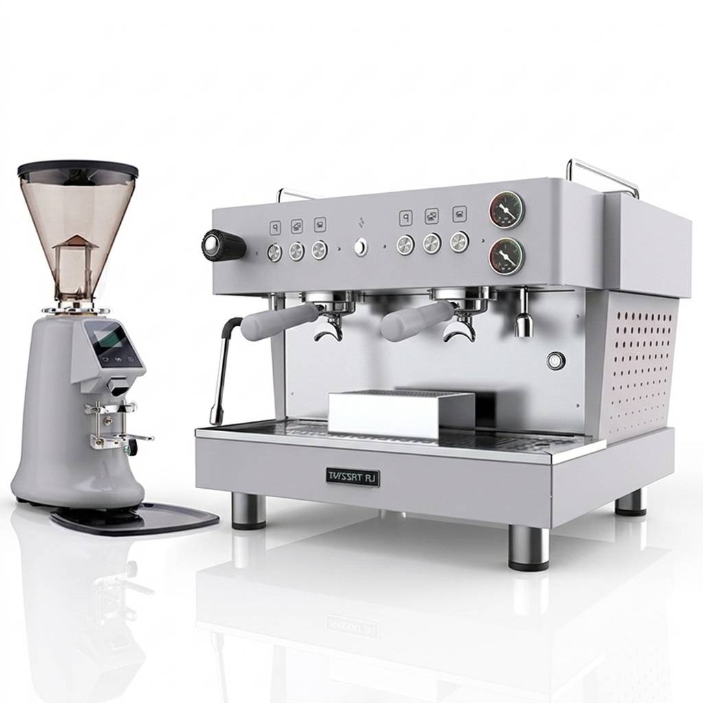 Outdoor Power Group - Cafetera Espresso Comercial de 2 Grupos,