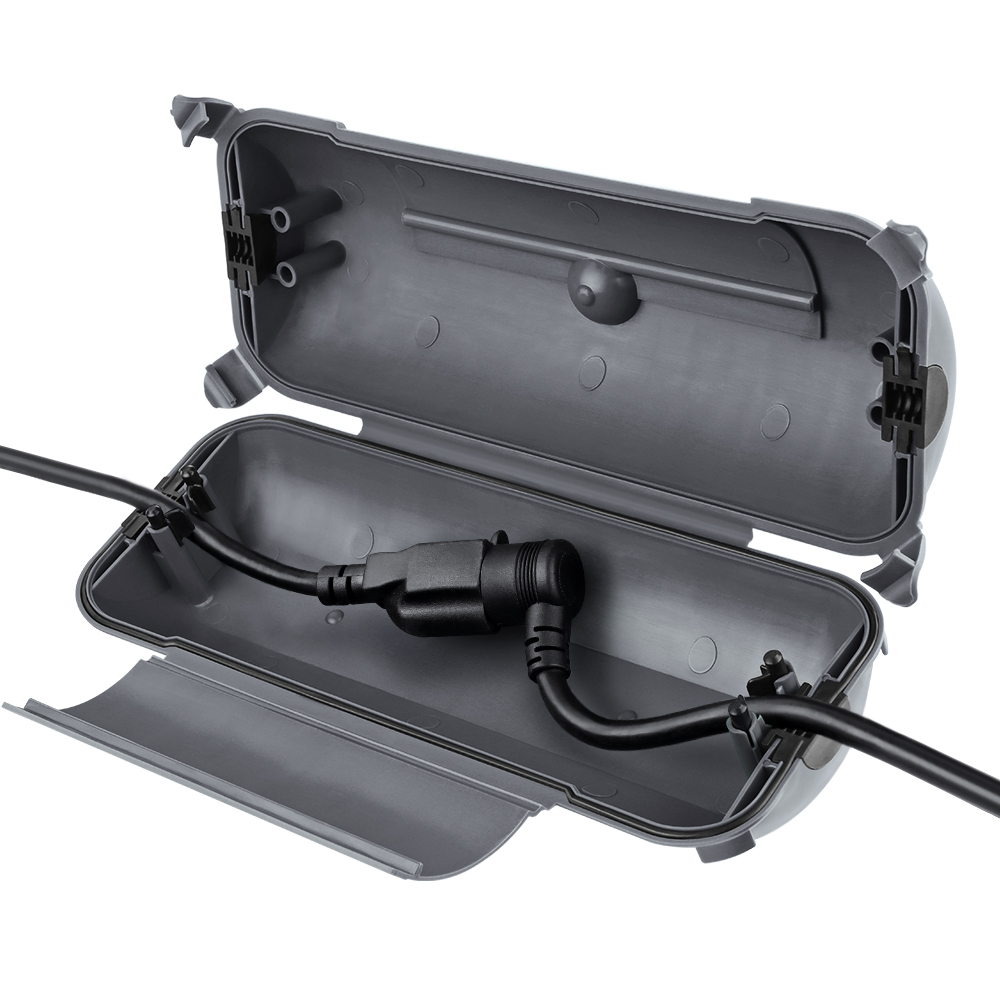 Outdoor Power Lead Cover - Caja de conexión impermeable para exteriores,