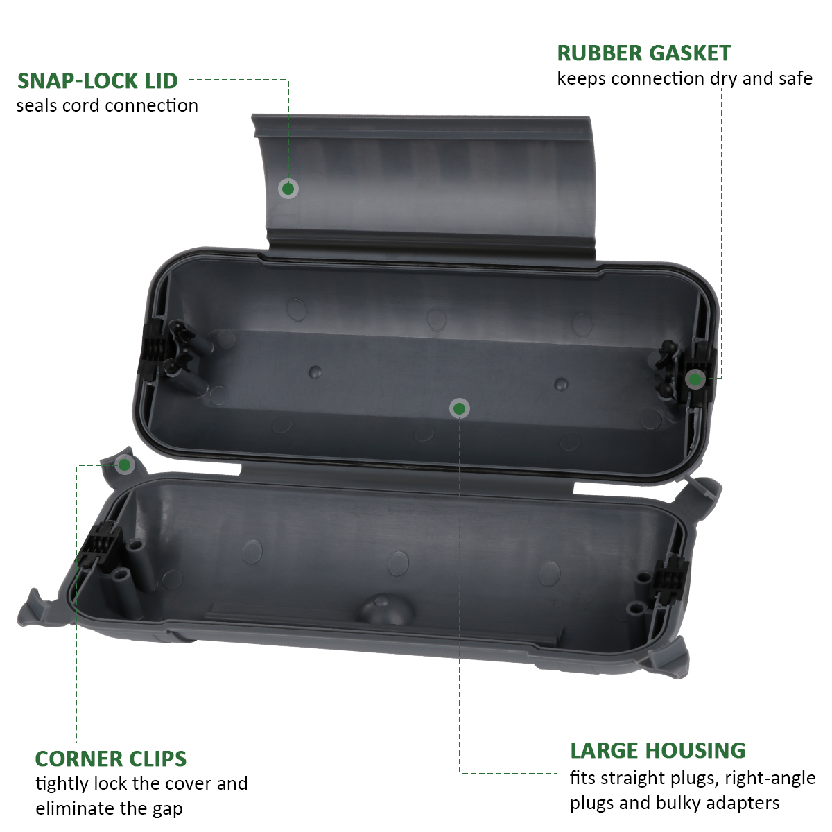 Caja de conexión impermeable p - Outdoor Power Lead Cover reseña y precio