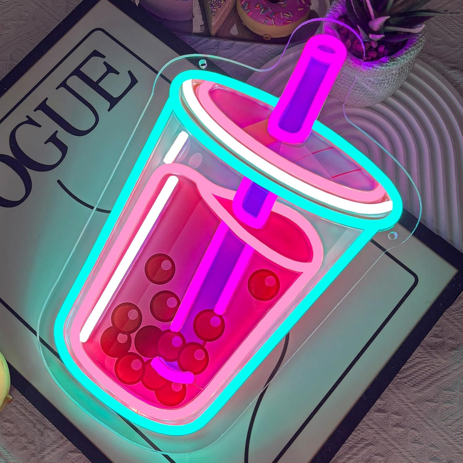 Letrero de neón de Bubble Tea, - Outdoor Kitchen Power reseña y precio